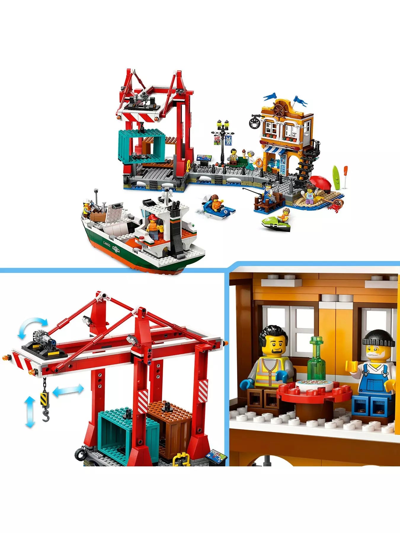 Lego City 60422 Seaside Harbour With Cargo Ship