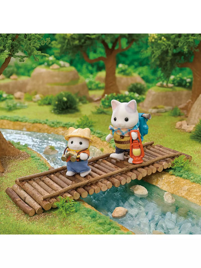 Sylvanian Families Exciting Exploration Set Latte Cat Brother And Baby