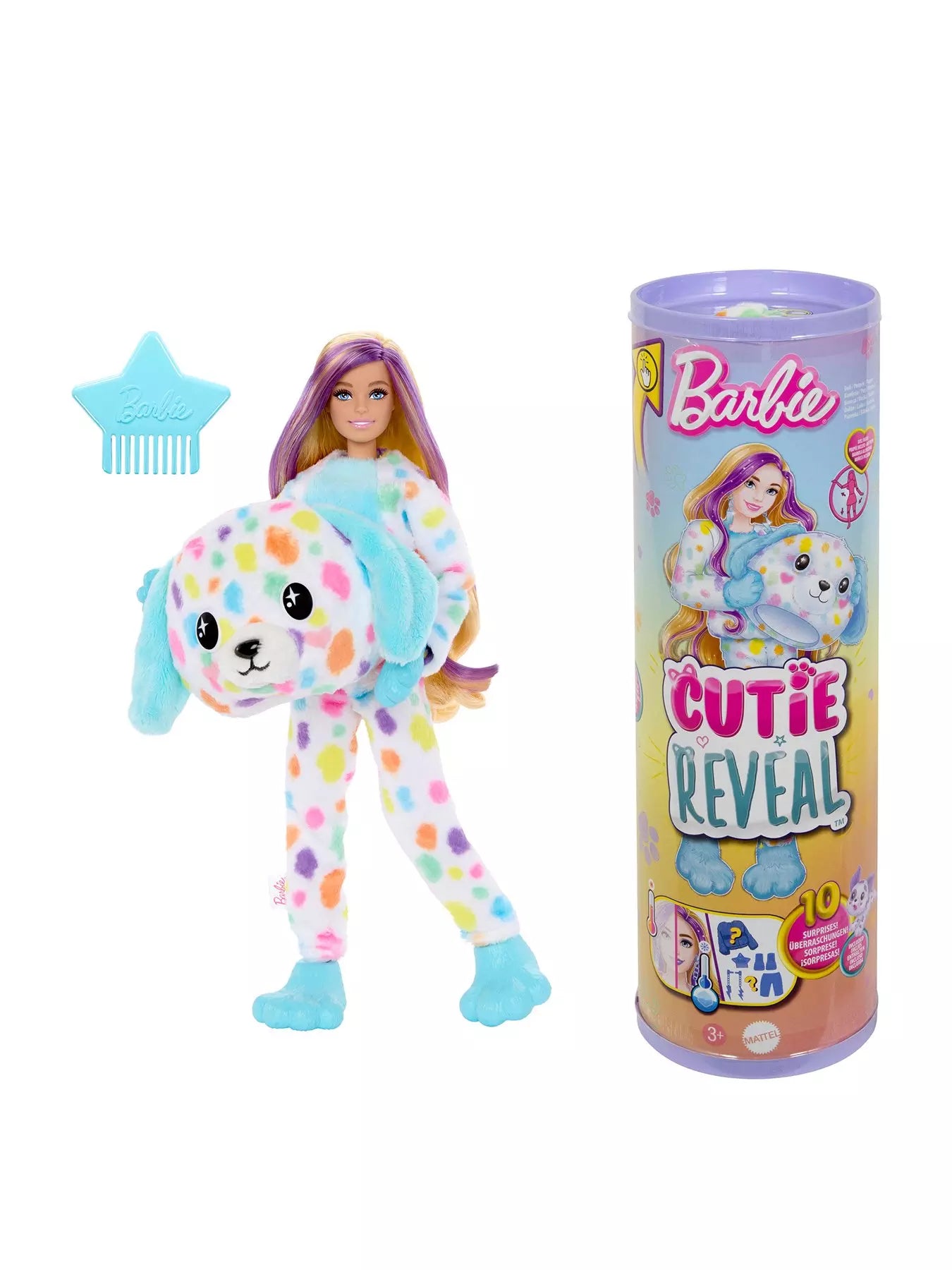 Barbie Cutie Reveal Colour Dream Doll With Bear Plus 10 Surprises