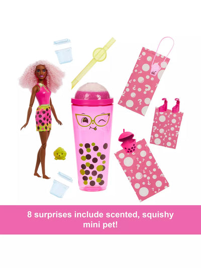 Barbie Pop Reveal Doll Bubble Tea Series Pink With 8 Surprises