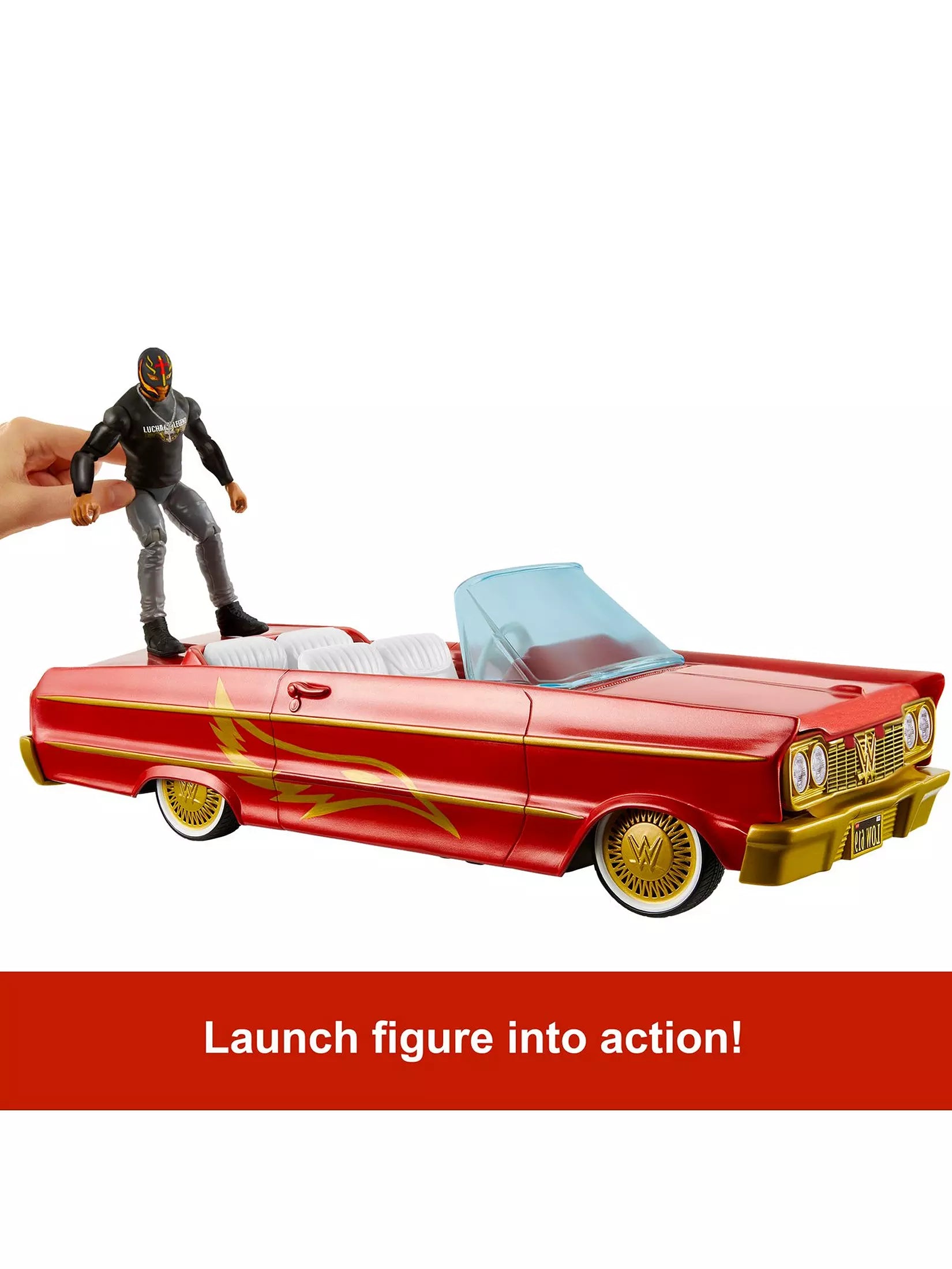 WWE Main Event Lucha Low Rider Vehicle Playset With Rey Mysterio Figure