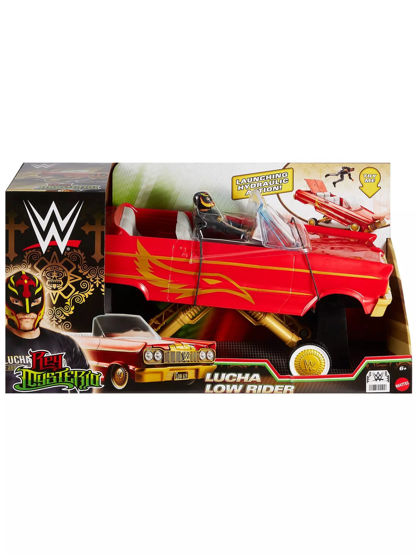 WWE Main Event Lucha Low Rider Vehicle Playset With Rey Mysterio Figure