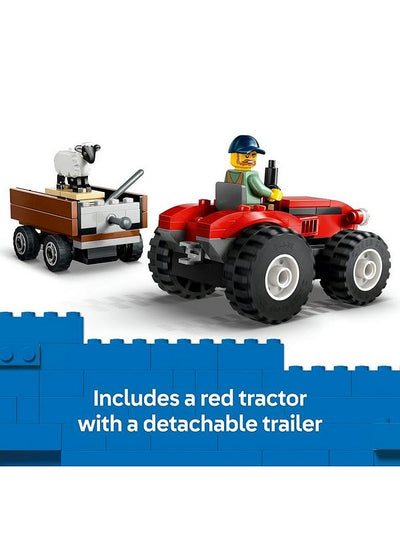 Lego City 60461 Red Farm Tractor With Trailer And Sheep