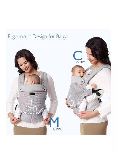 Momcozy Air Mesh 3 In 1 Baby Carrier Grey