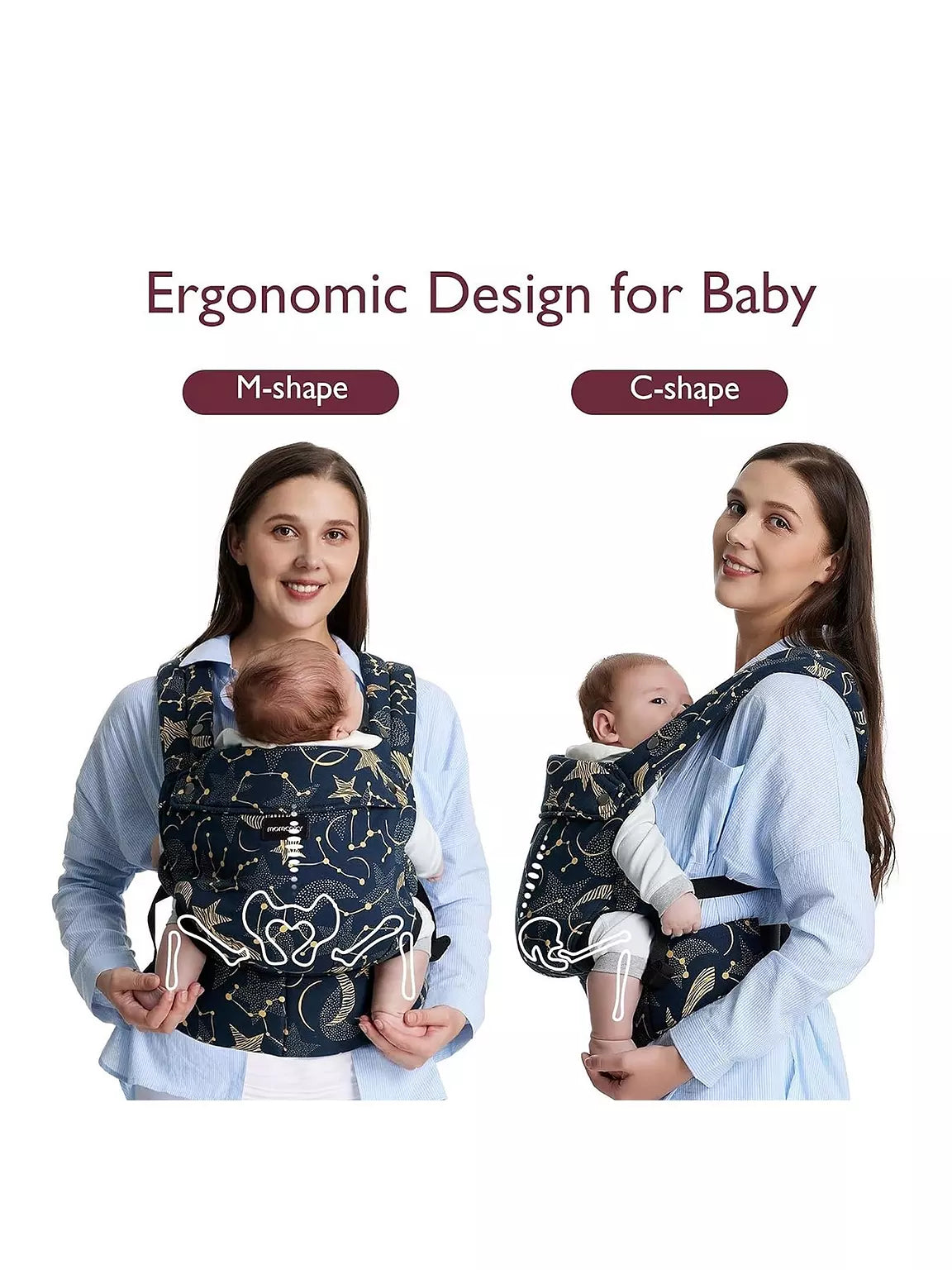 Momcozy Pure Hug 3 In 1 Baby Carrier Starry Night