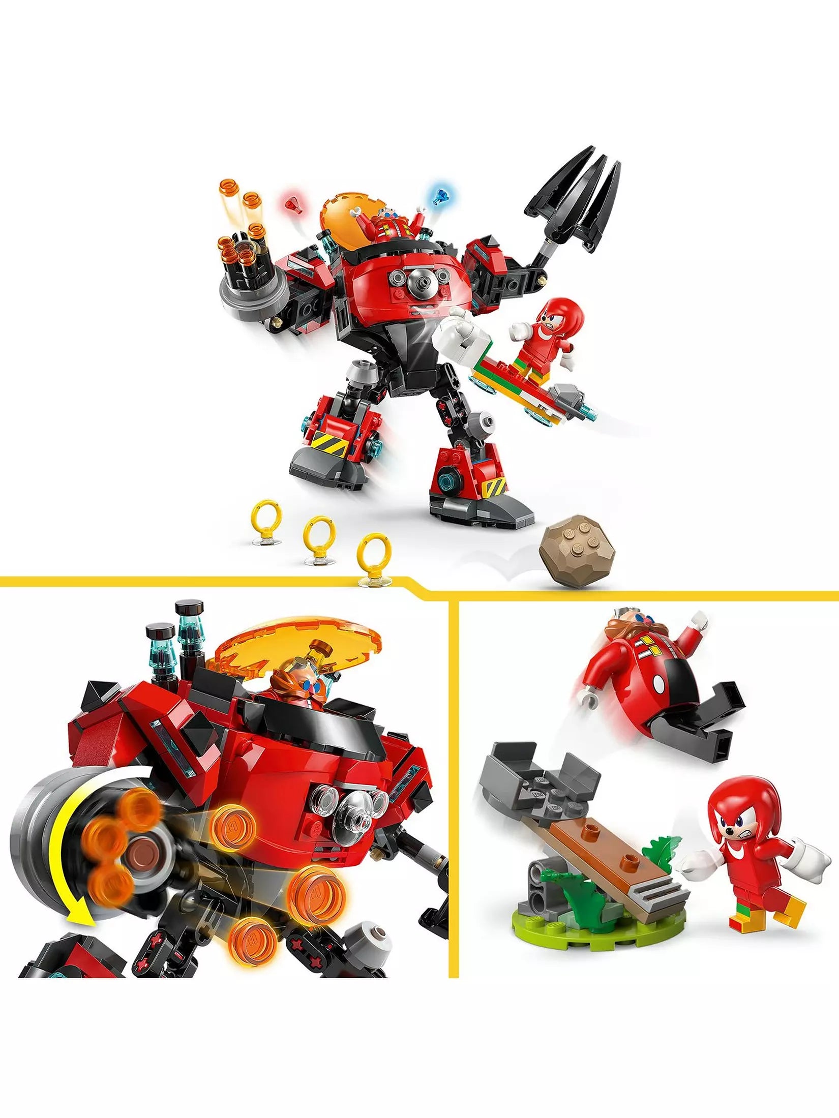 Lego Sonic The Hedgehog 77005 Kuckles vs Dr Eggman Egg Crusher Mec