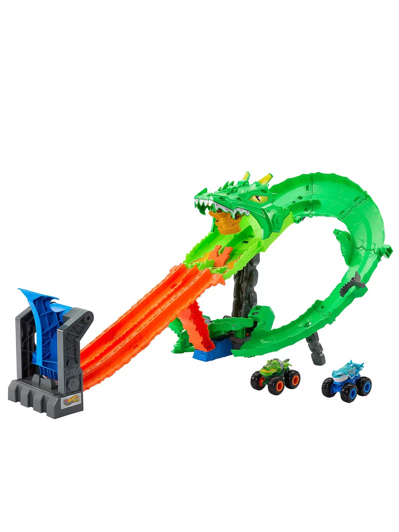 Hot Wheels Monster Trucks Demolition Dragon Track Set