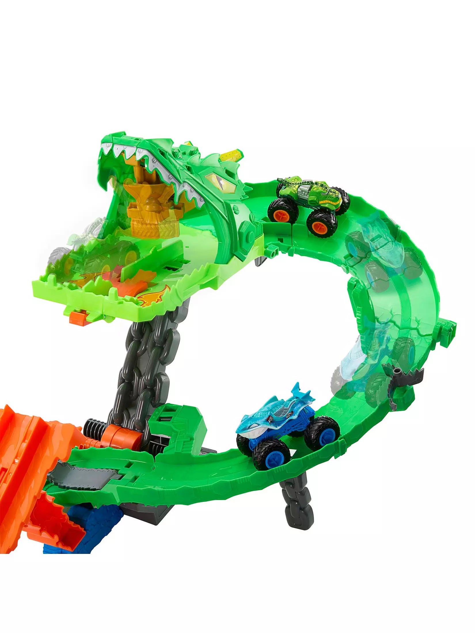 Hot Wheels Monster Trucks Demolition Dragon Track Set