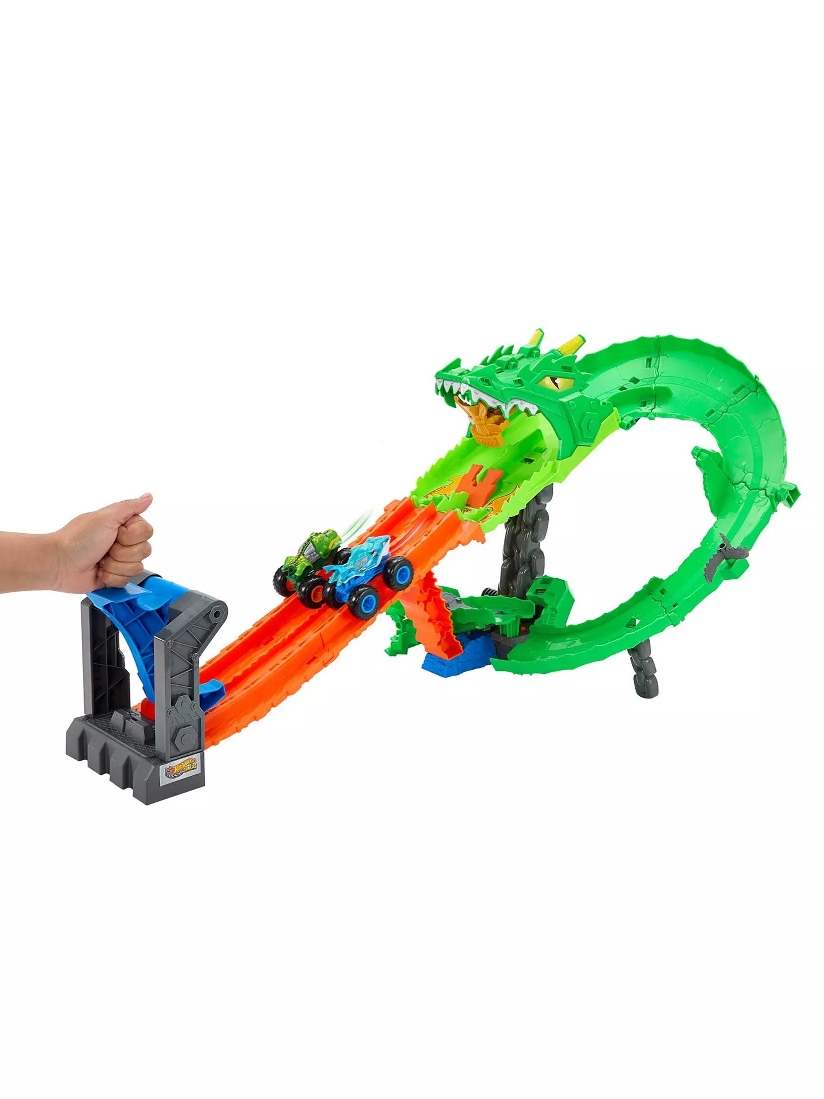 Hot Wheels Monster Trucks Demolition Dragon Track Set