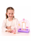 Little Live Pets My Really Real Bird And Cage Purple