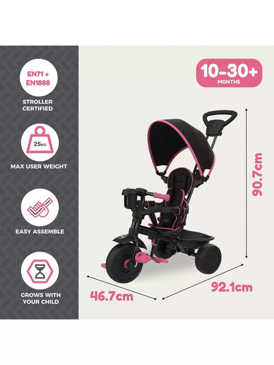 Zoomee Deluxe 4 In 1 Trike Pink Dusk