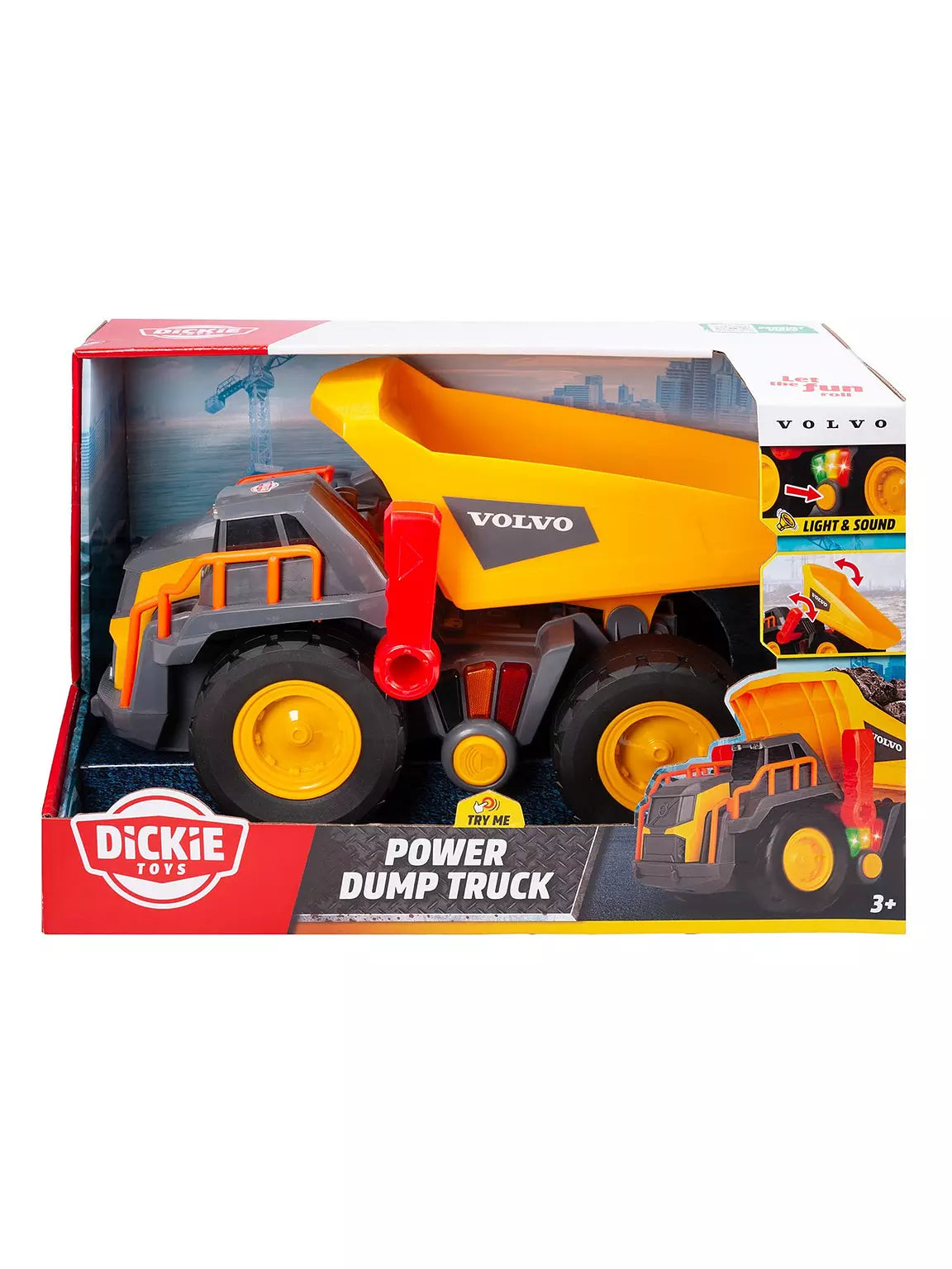 Dickie Toys Volvo Power Dump Truck With Light And Sound