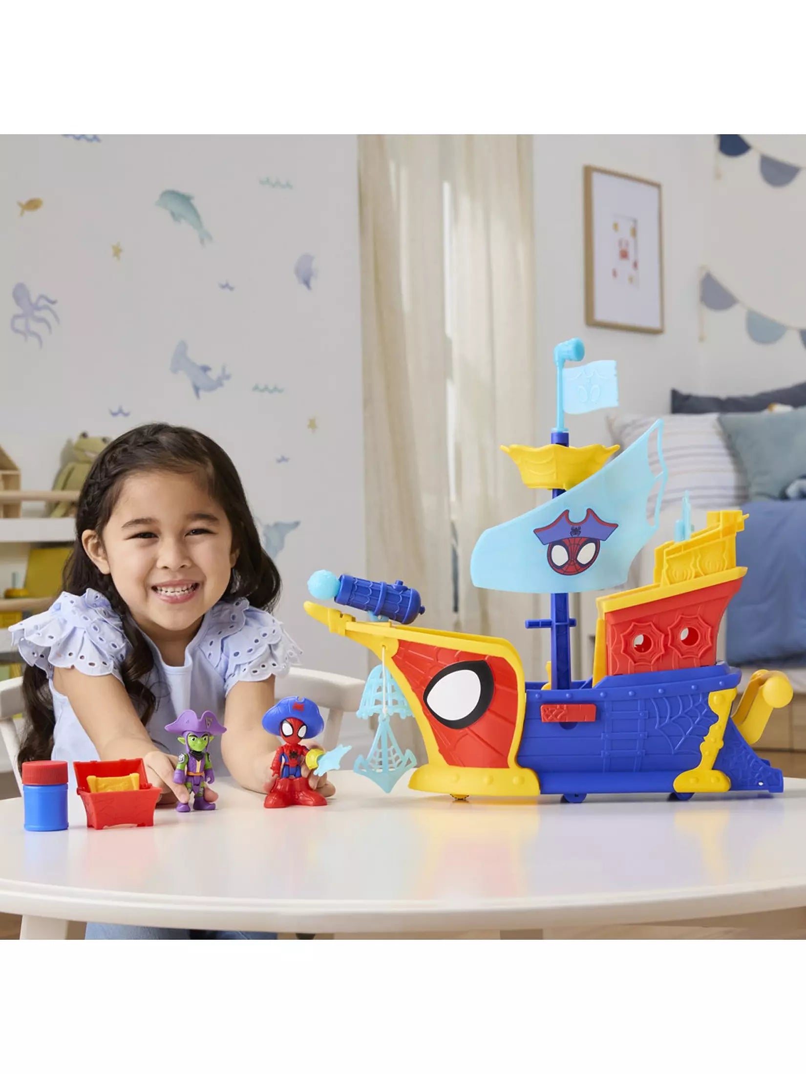 SpiderMan Spidey And Amazing Friends Web Ahoy Bubble Pirate Ship