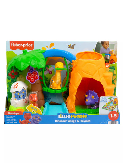 Fisher Price Little People Dinosaur Village And Playmat Playset