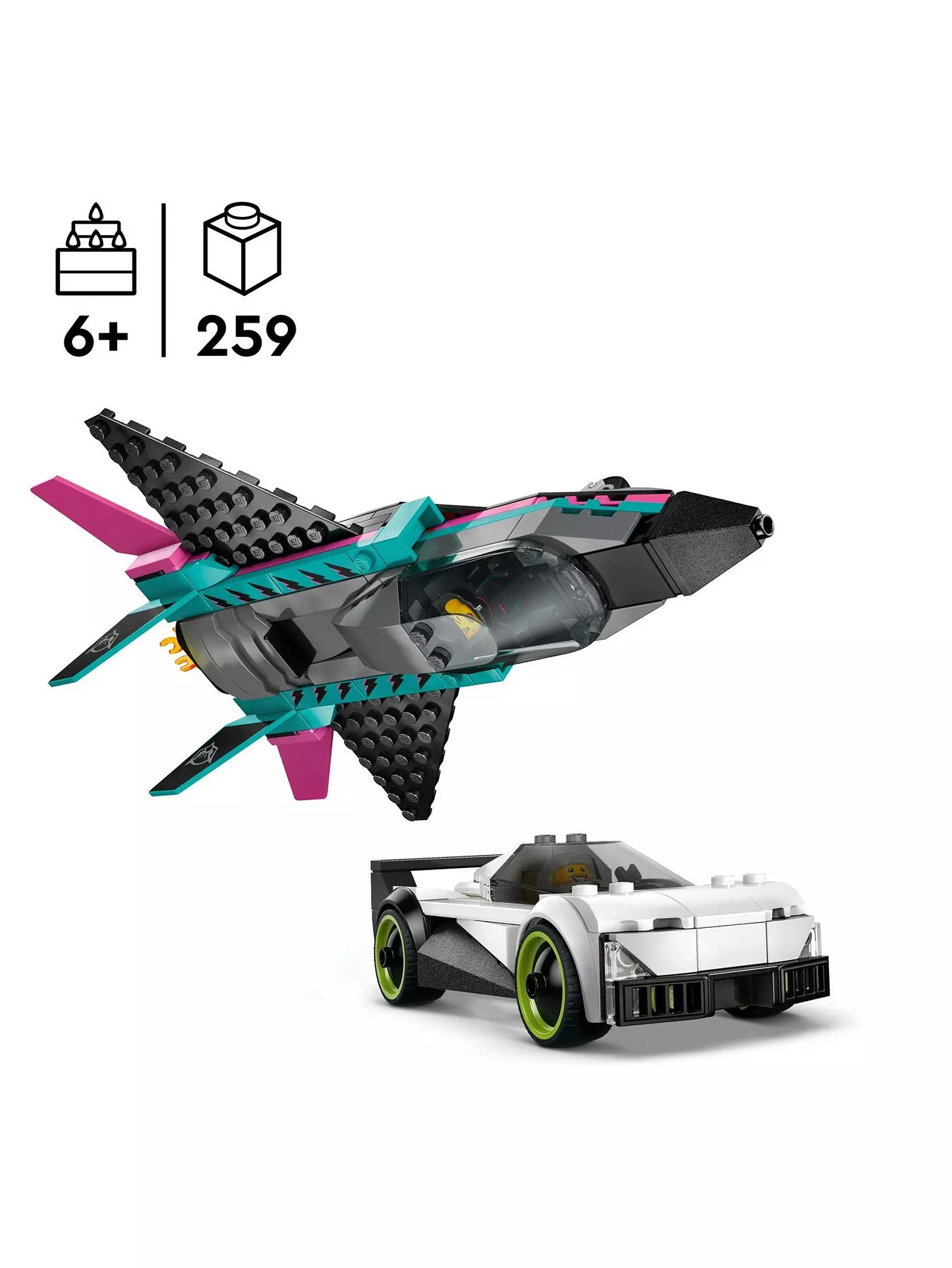 Lego City 60489 Jet vs Car