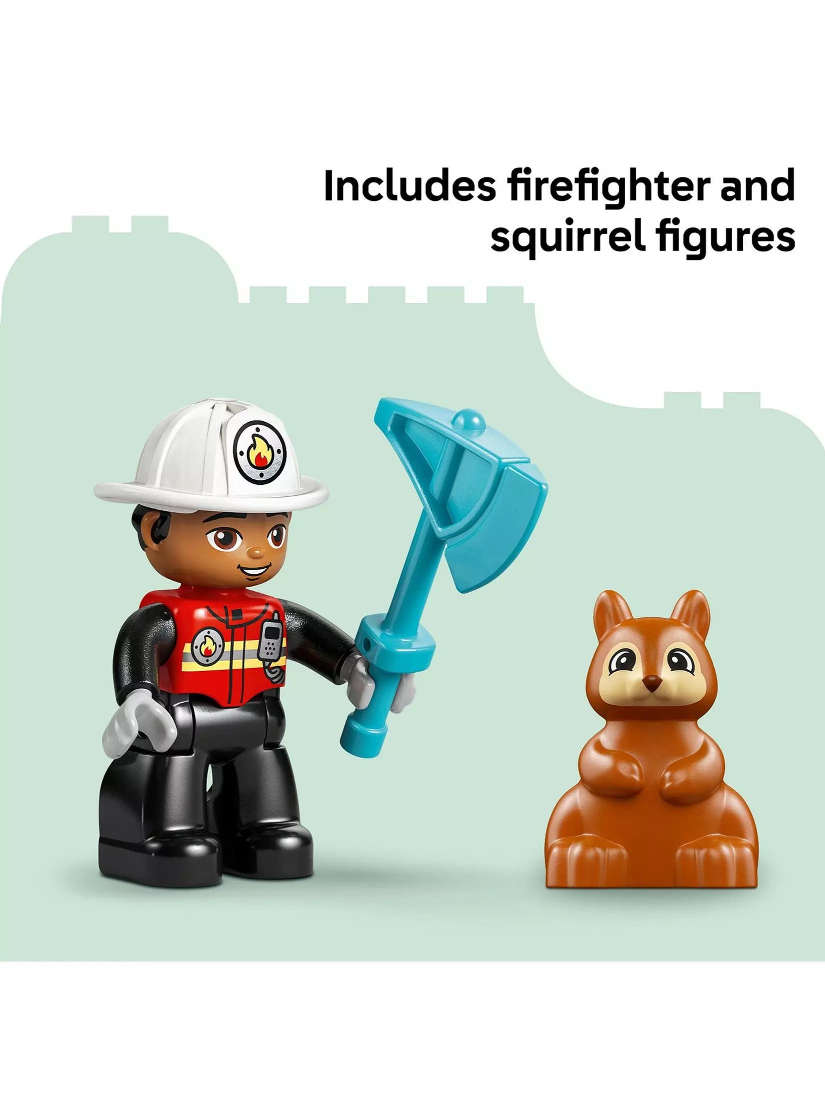 Lego Duplo 10473 Fire Engine Truck With Hose And Firefighter