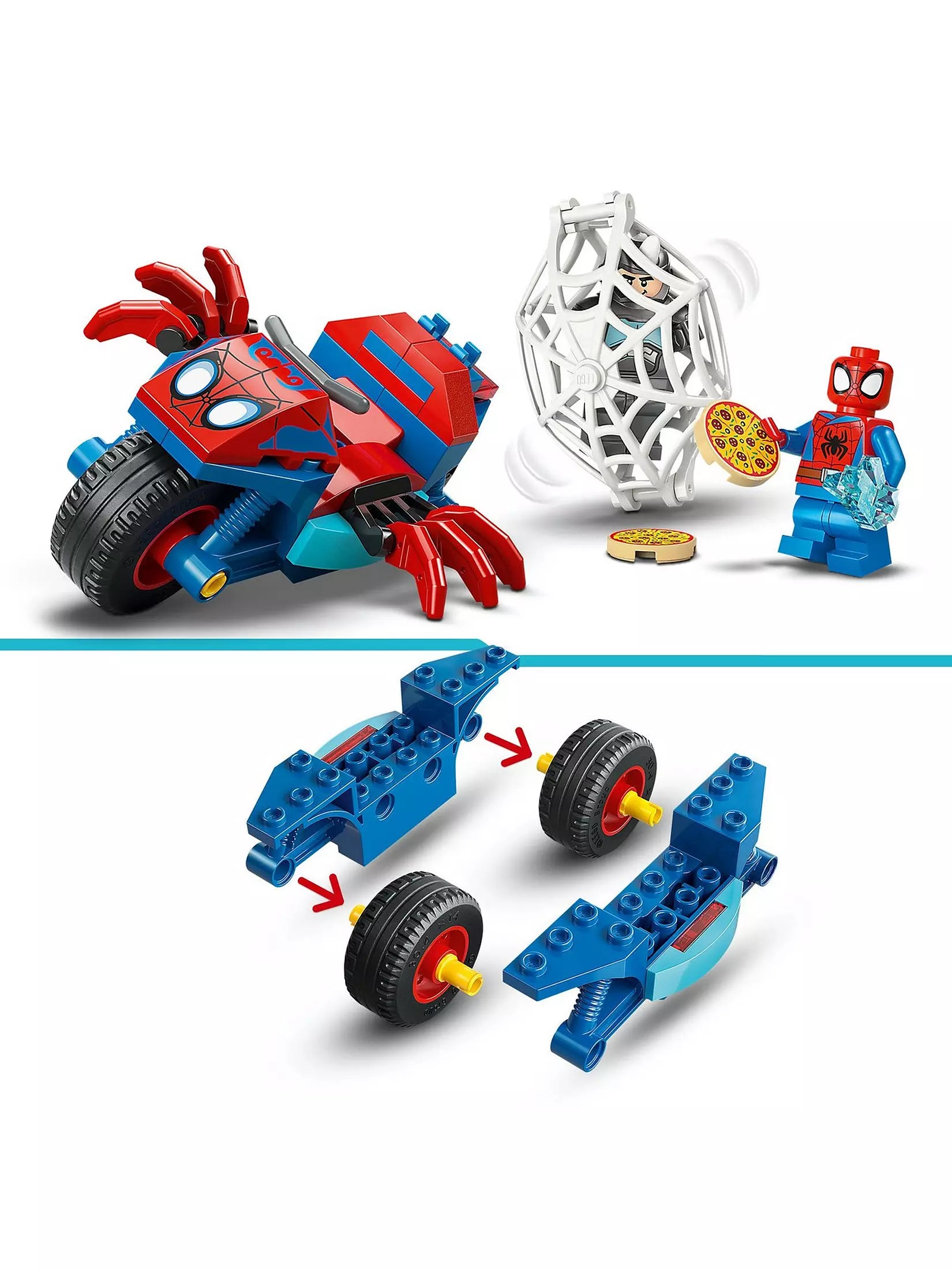 Lego Marvel 11206 Spidey On His Motorcycle vs Rhino