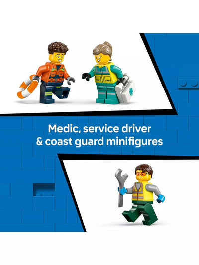 Lego City 60505 Airplane Service Truck And Hovercraft Set