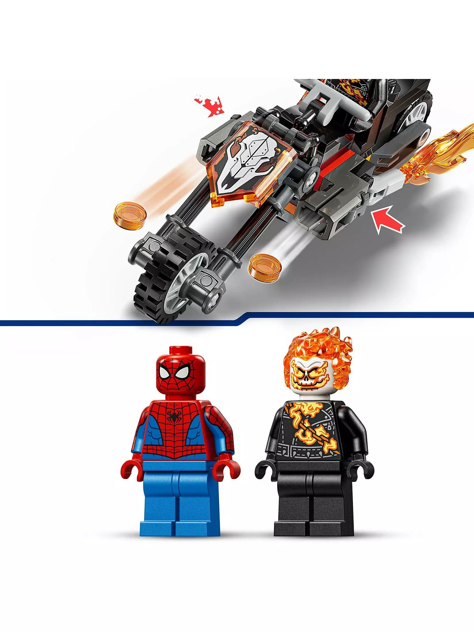Lego Marvel SpiderMan vs Ghost Rider Motorcycle