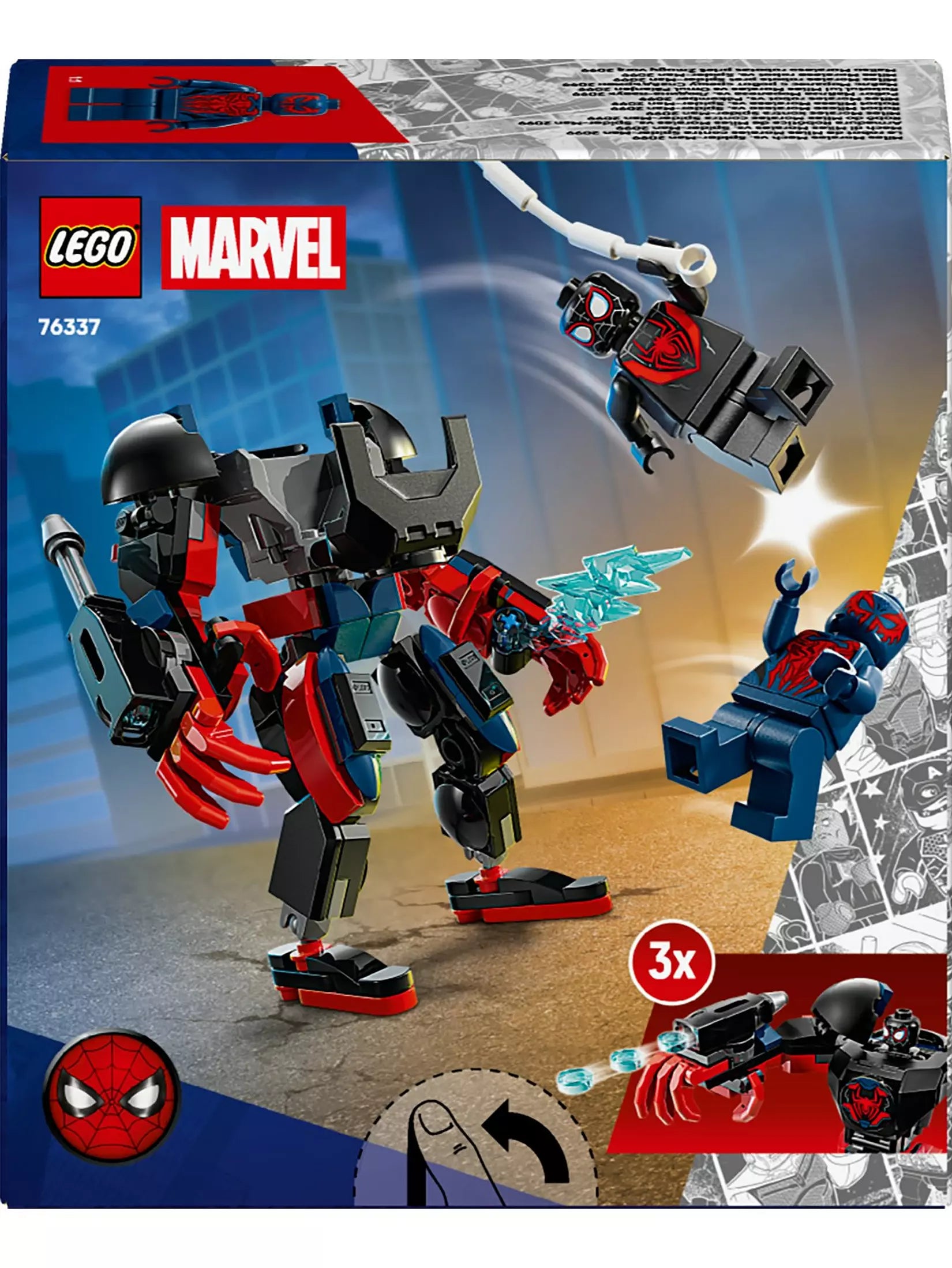 Lego Marvel 76337 Miles Morales Mech vs SpiderMan 2099
