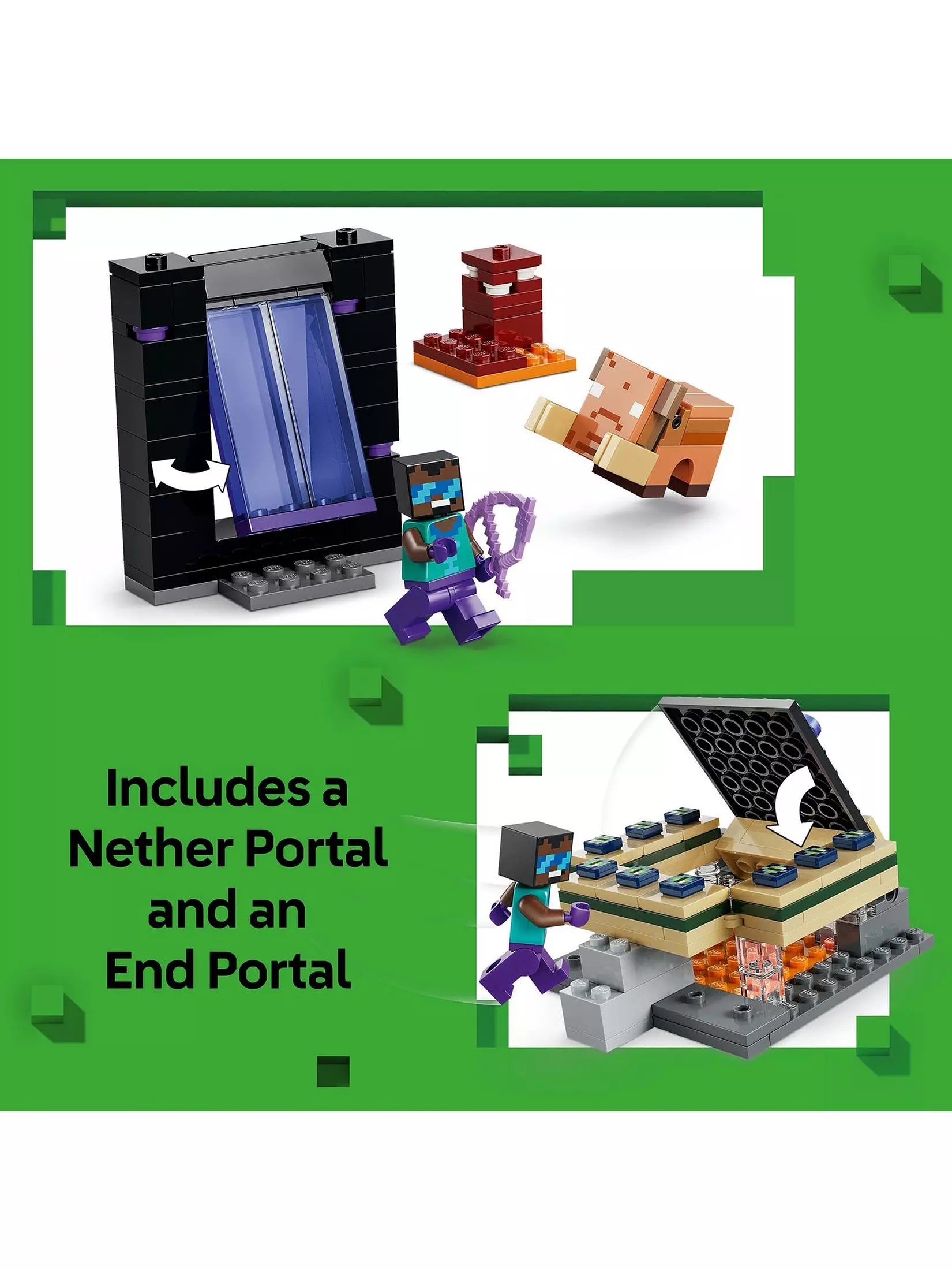 Lego Minecraft 21584 Nether And End Portal Journey