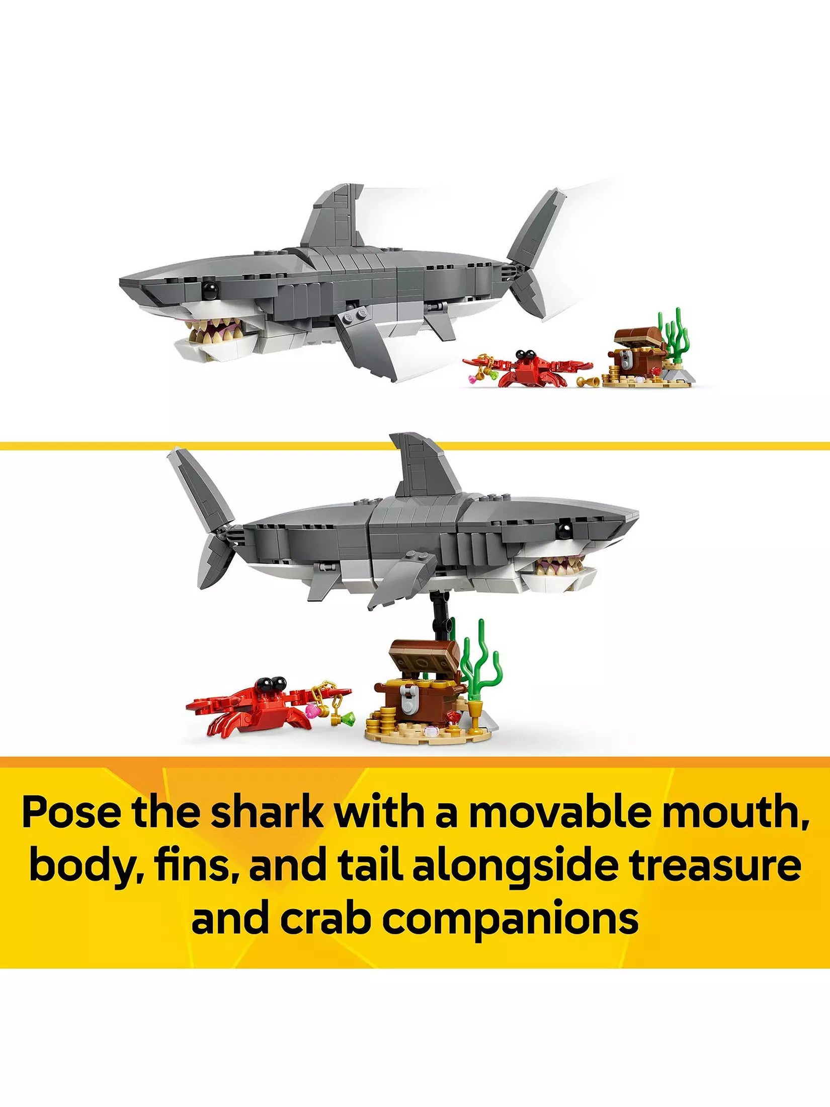 Lego Creator 31381 Fierce Shark With Treasure Chest