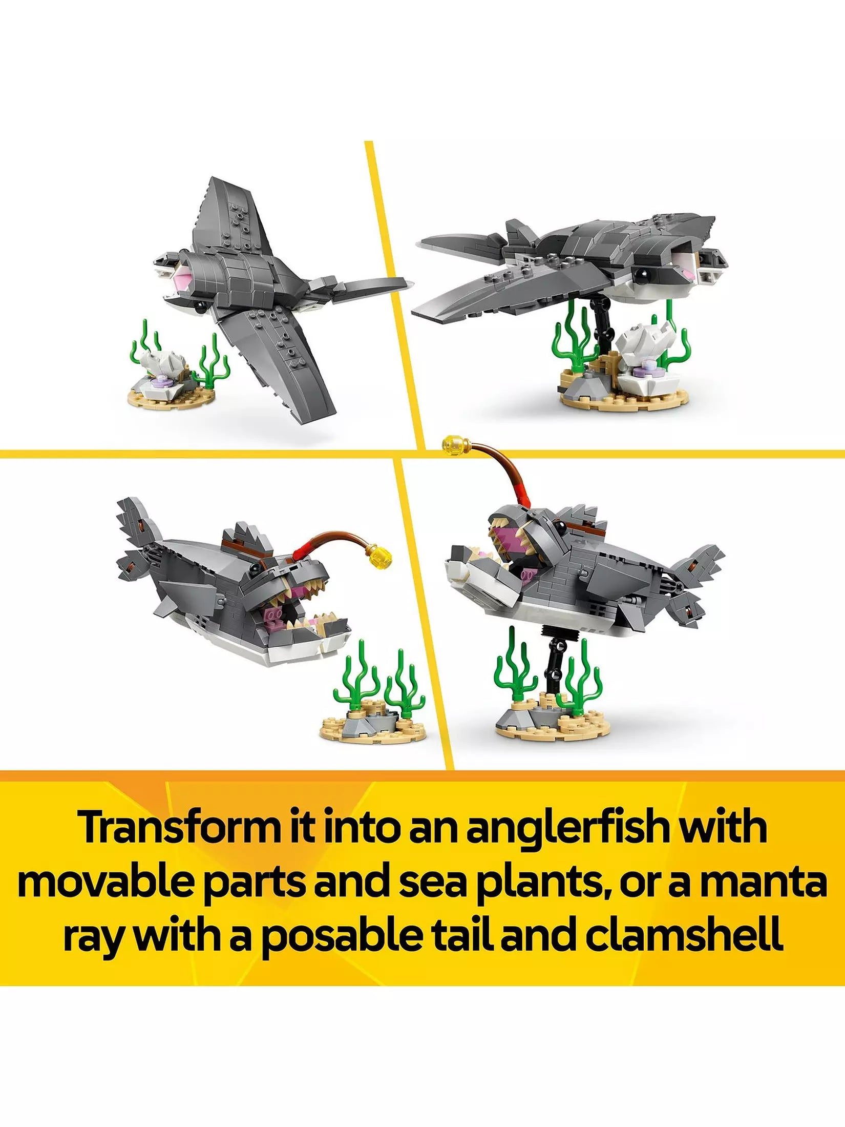 Lego Creator 31381 Fierce Shark With Treasure Chest