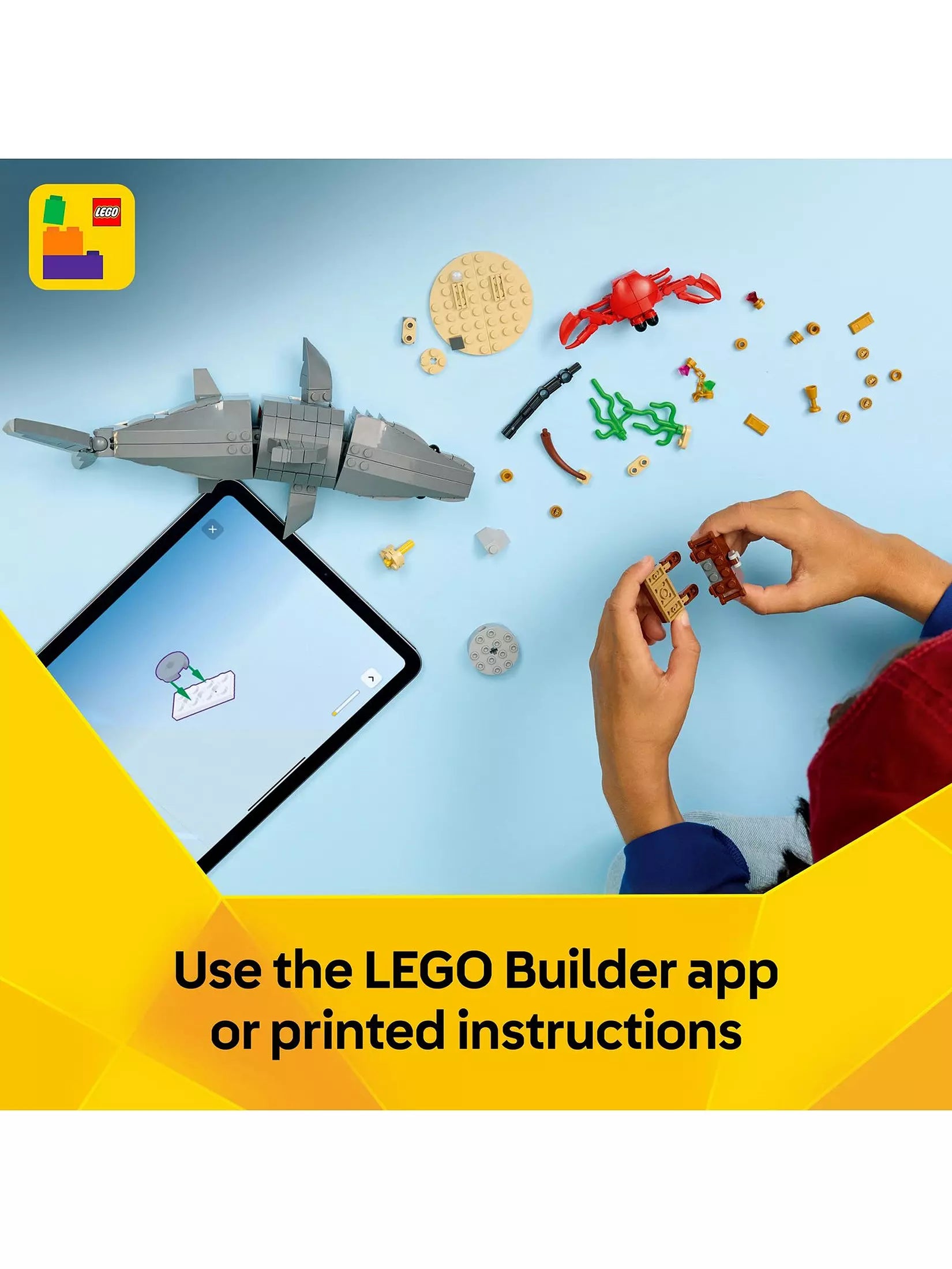 Lego Creator 31381 Fierce Shark With Treasure Chest