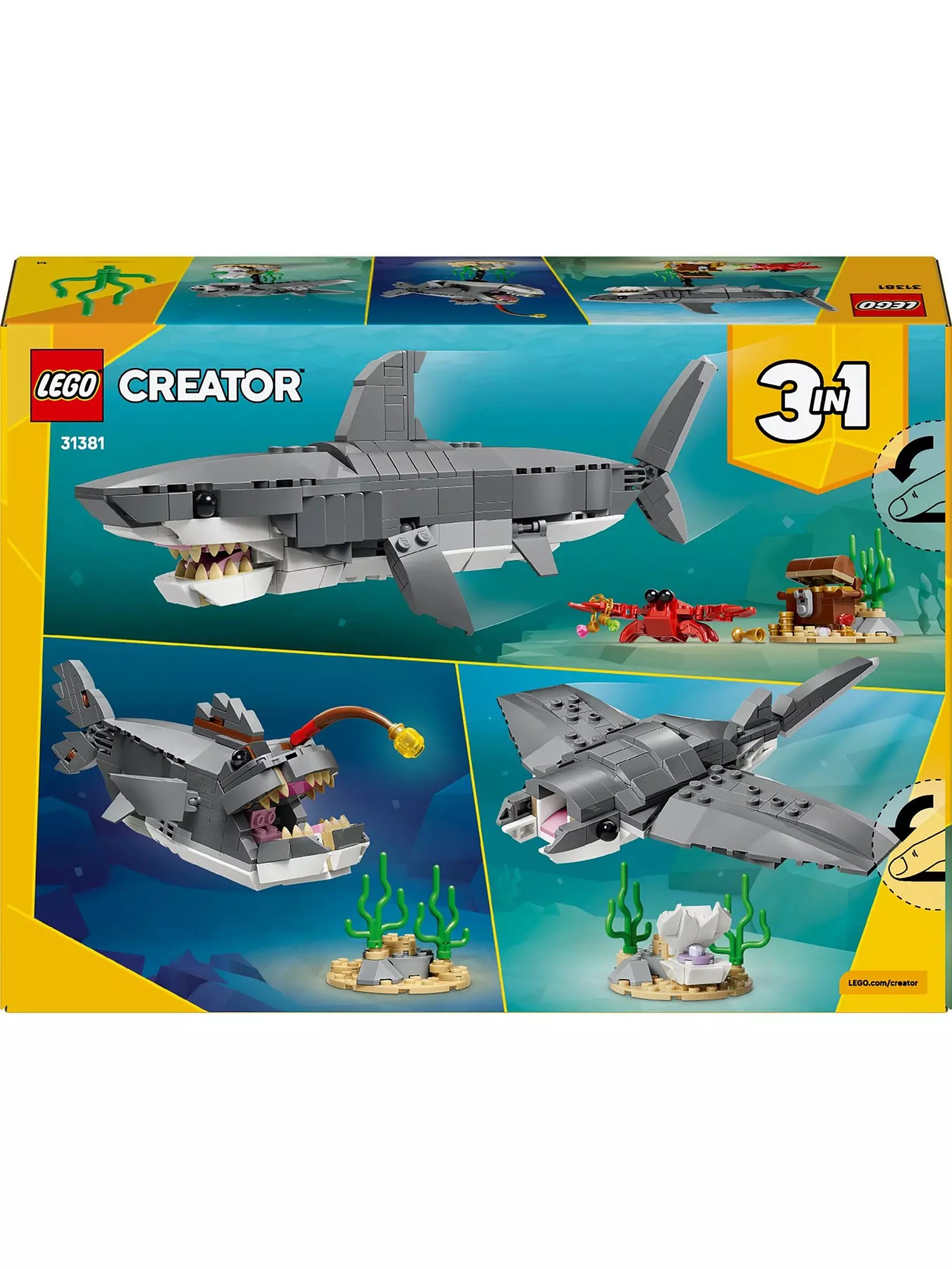 Lego Creator 31381 Fierce Shark With Treasure Chest