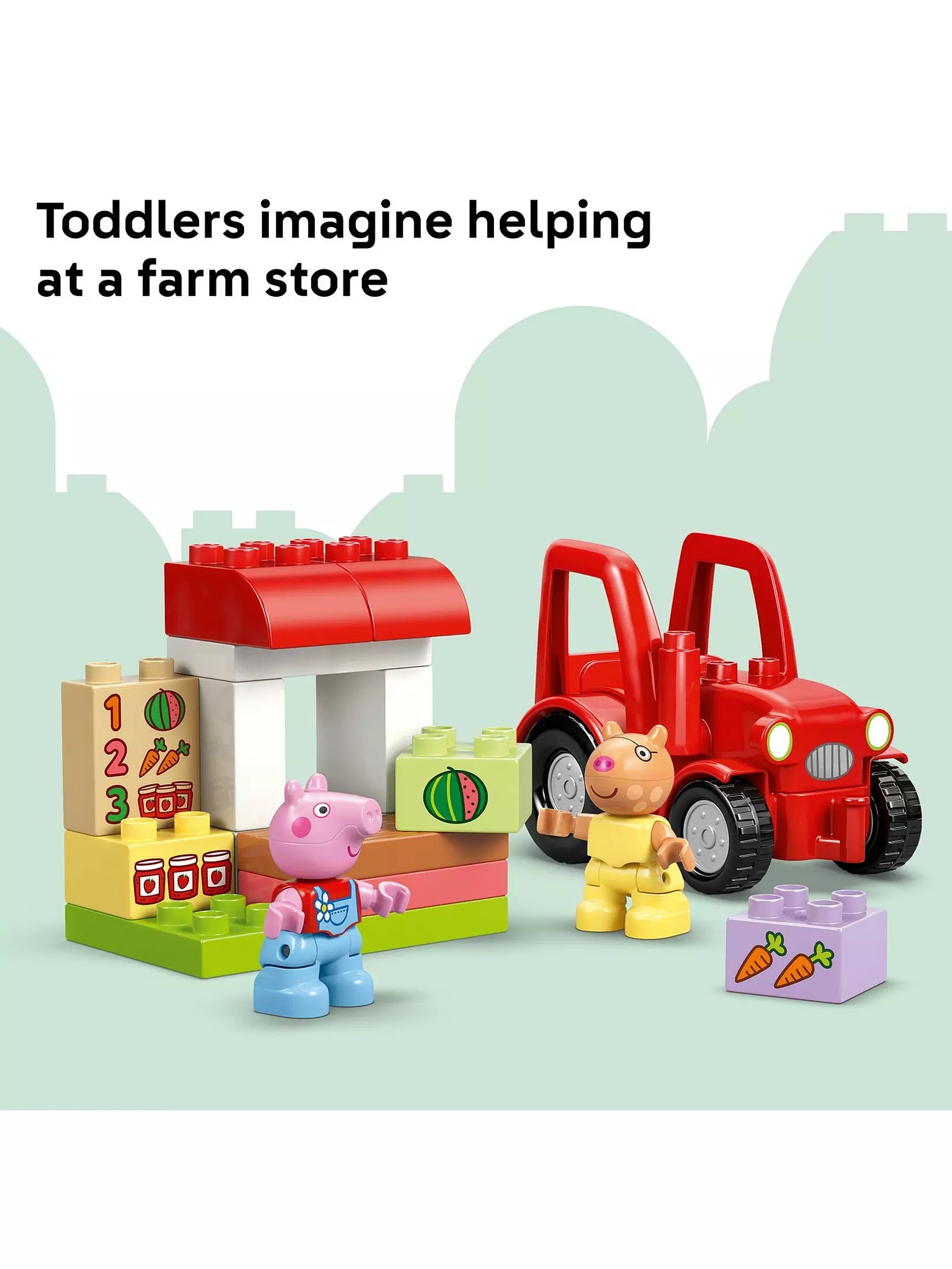 Lego Duplo 10468 Peppa Pig Tractor And Market