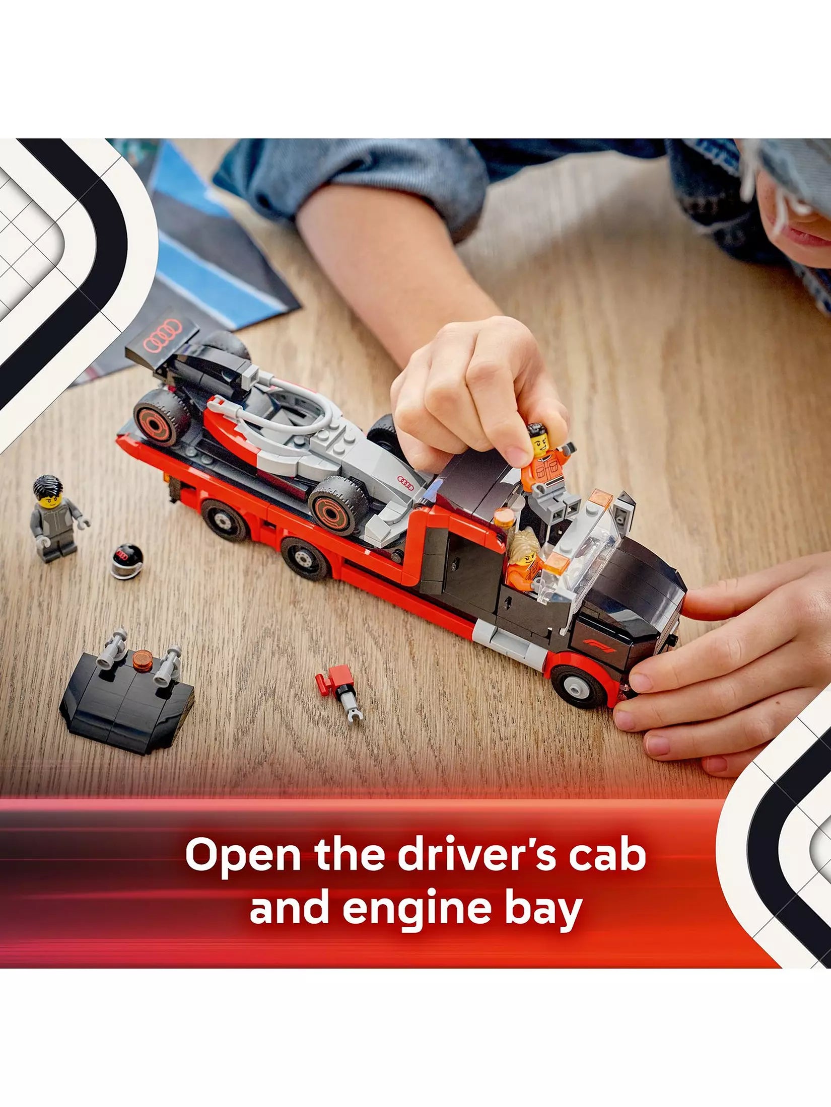 Lego City 60493 F1 Display Truck With Audi F1 Race Car