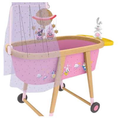 Baby Born Bassinet for 36cm-46cm Doll Wood Effect