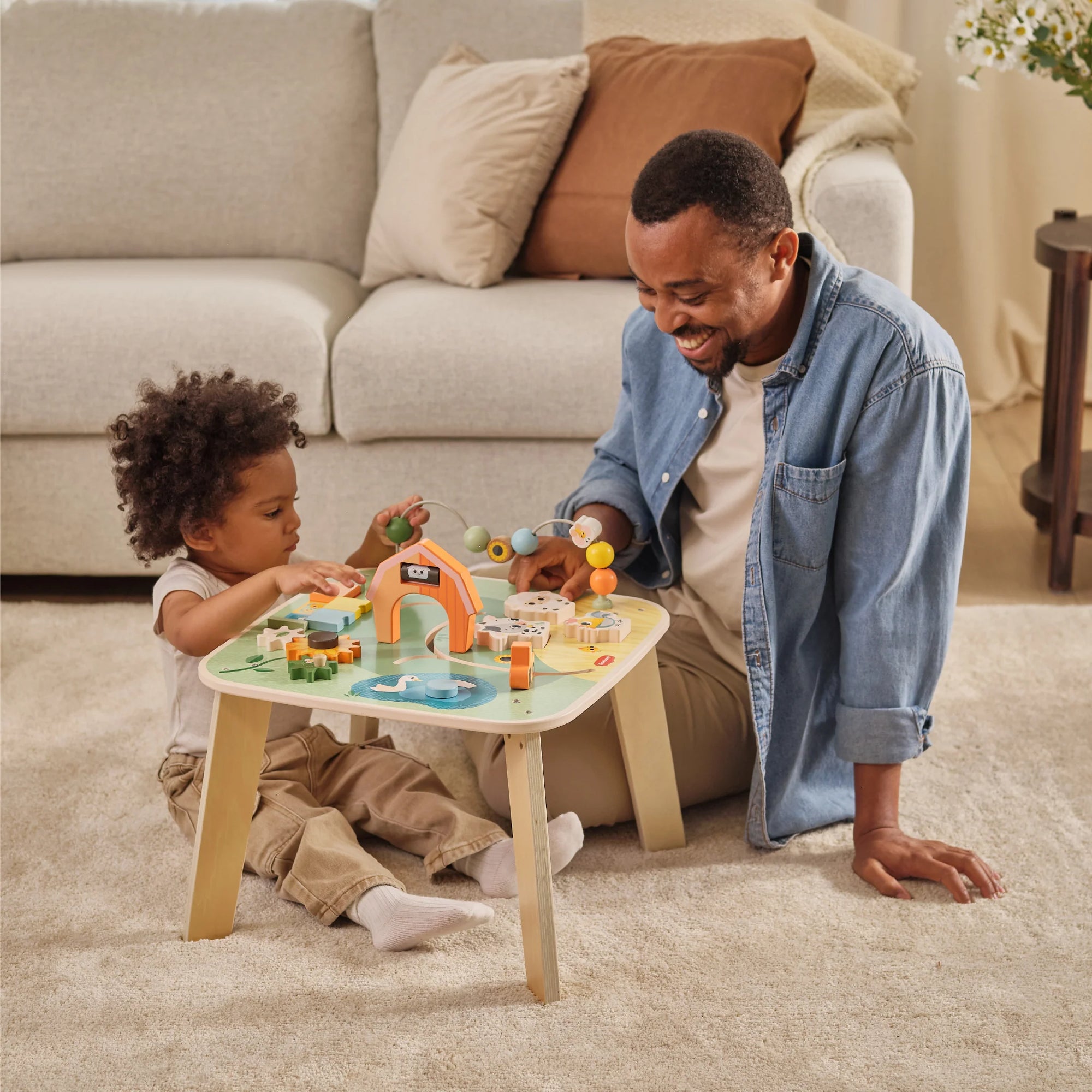 Tiny Love Farmers Funday Wooden Activity Table Infant Toy