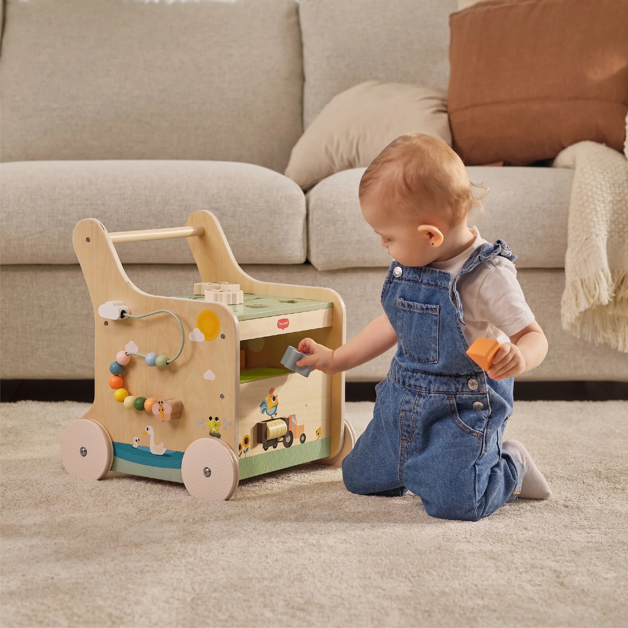 Tiny Love Push And Play Wooden Walk Behind Walker Infant Toy