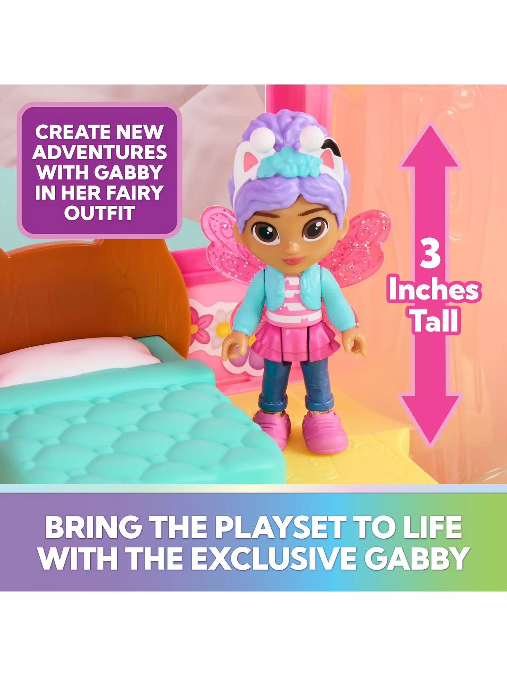 Gabby's Dollhouse Fairylandia Flutter Magic Fairy Playset