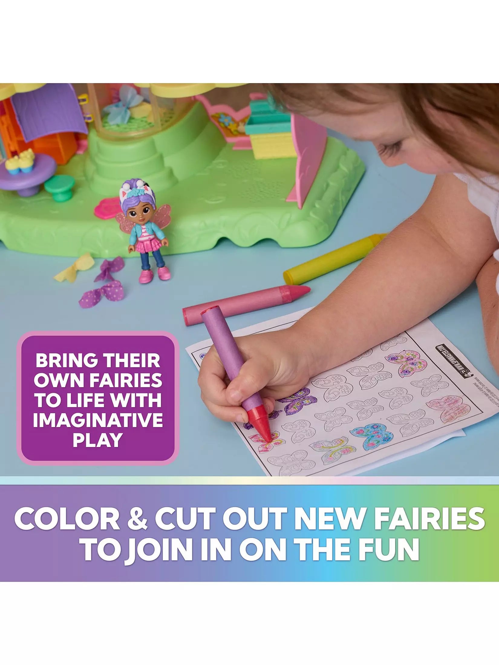 Gabby's Dollhouse Fairylandia Flutter Magic Fairy Playset