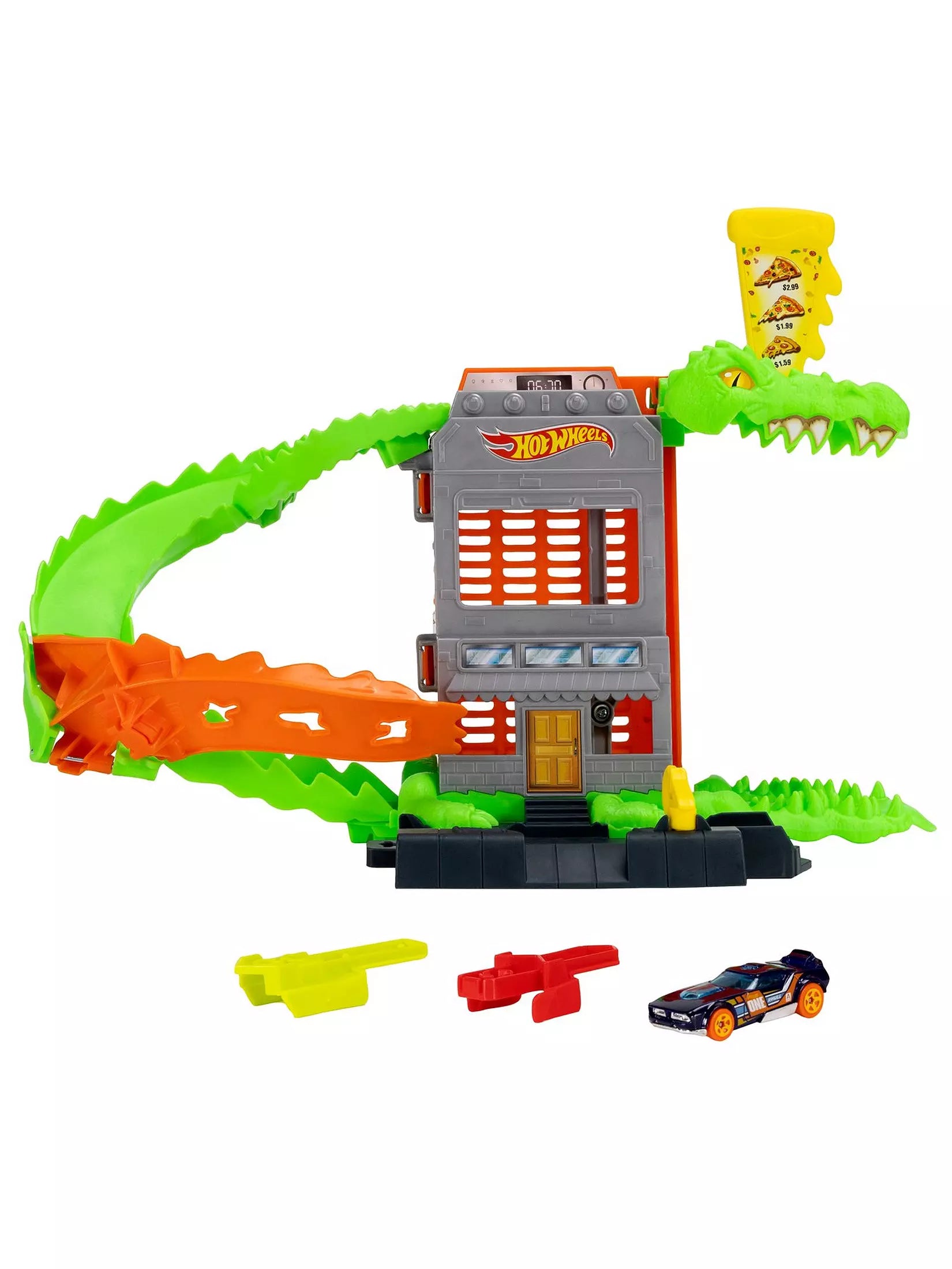 Hot Wheels Croc Pizza Attack Track Set