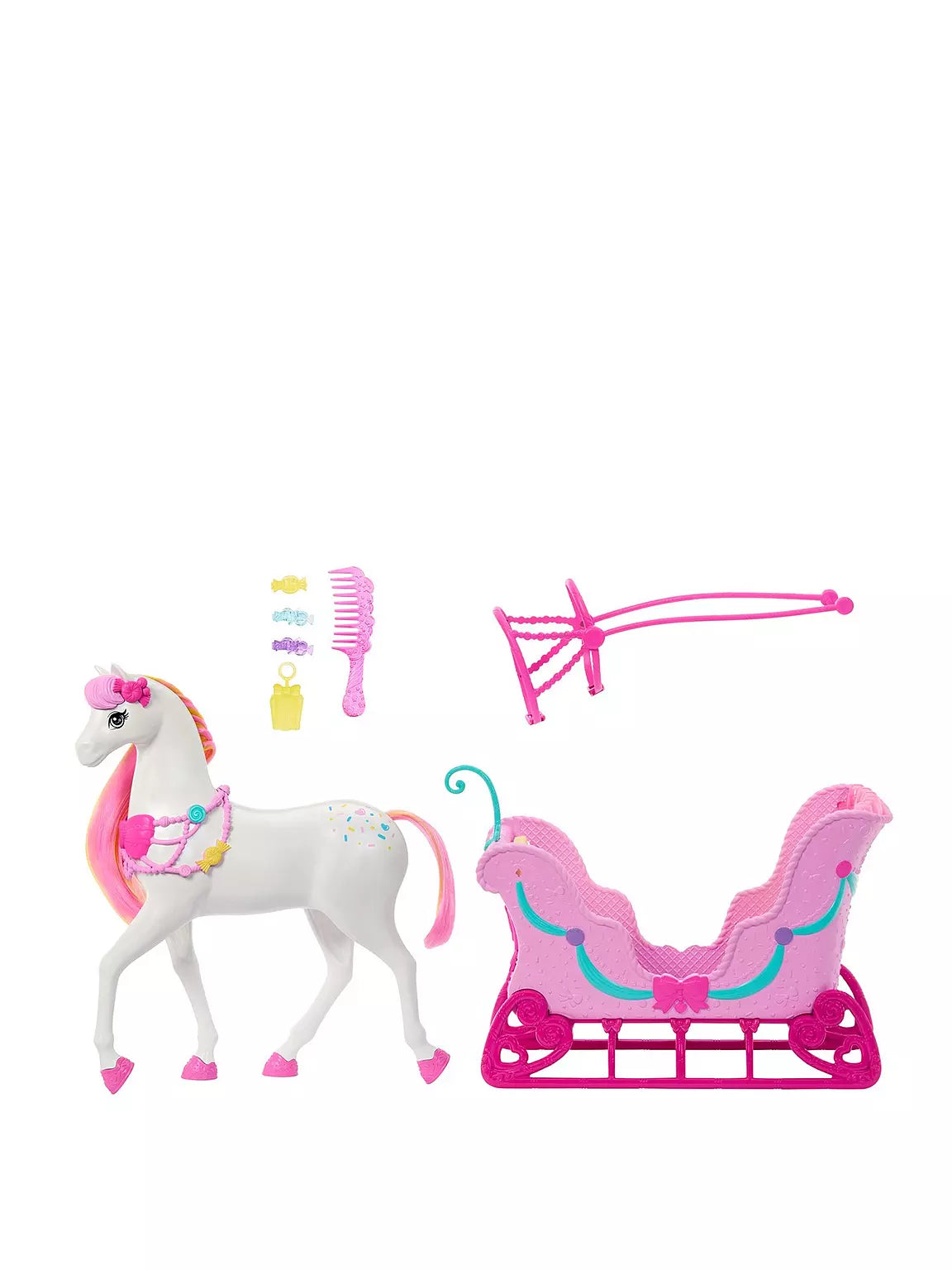 Barbie Nutcracker Land Of Sweets Horse And Sled Playset