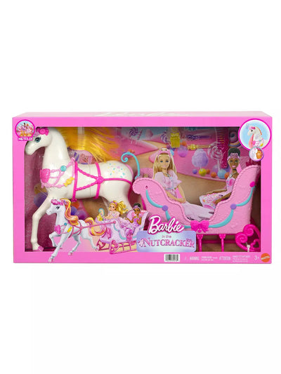 Barbie Nutcracker Land Of Sweets Horse And Sled Playset