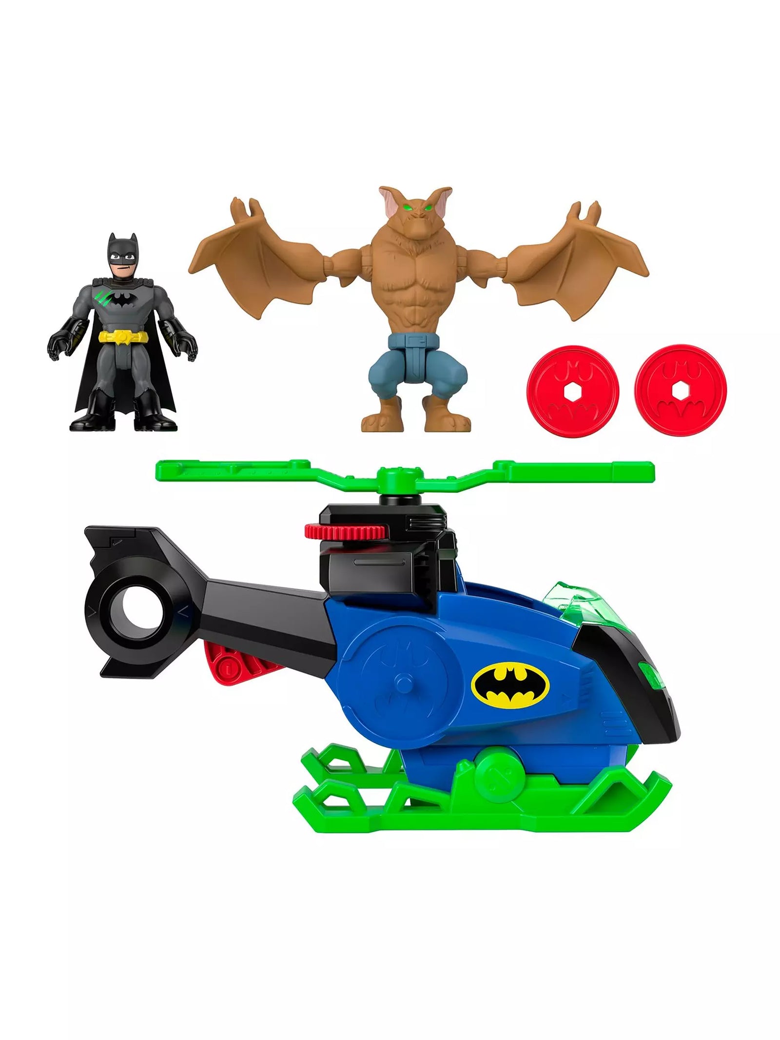 Batman DC Super Friends Imaginext Batcopter vs Man-Bat
