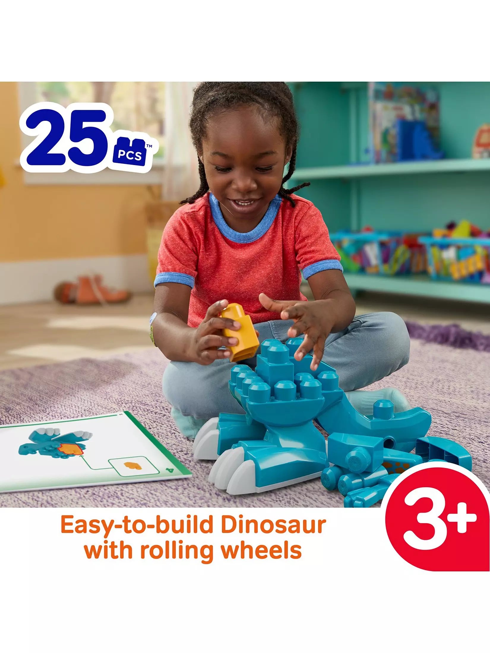 Mega Bloks 3 In 1 Build And Chomp Dinosaur Construction Set