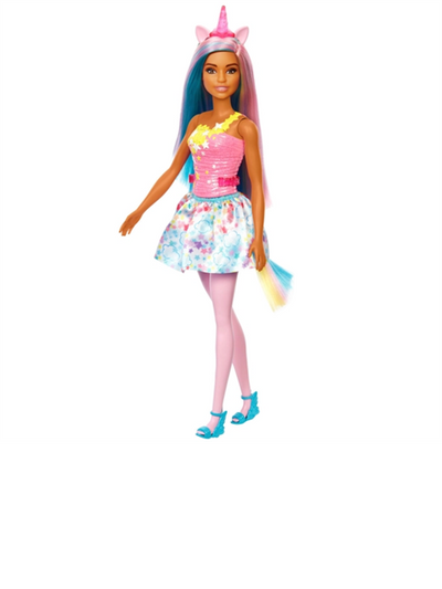 Barbie Dreamtopia Unicorn Doll With Rainbow Hair And Fantasy Accessories HGR21
