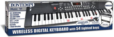 Bontempi 54 Key Wireless Digital Keyboard With Lighted Keys
