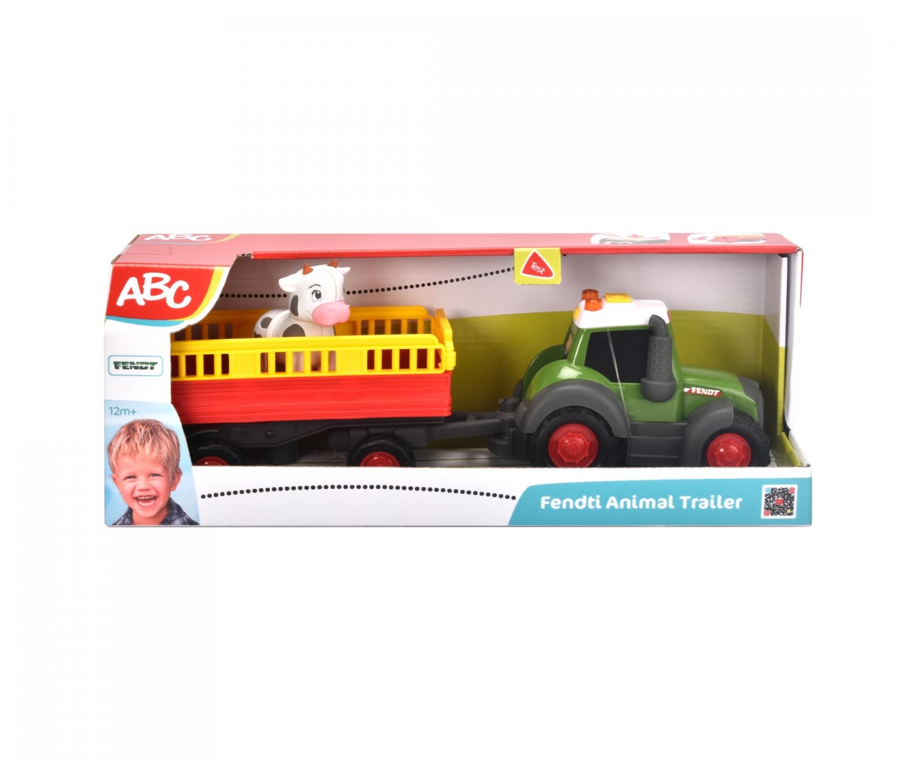 ABC Fendt Infant Farm Tractor And TrailerWith Animal