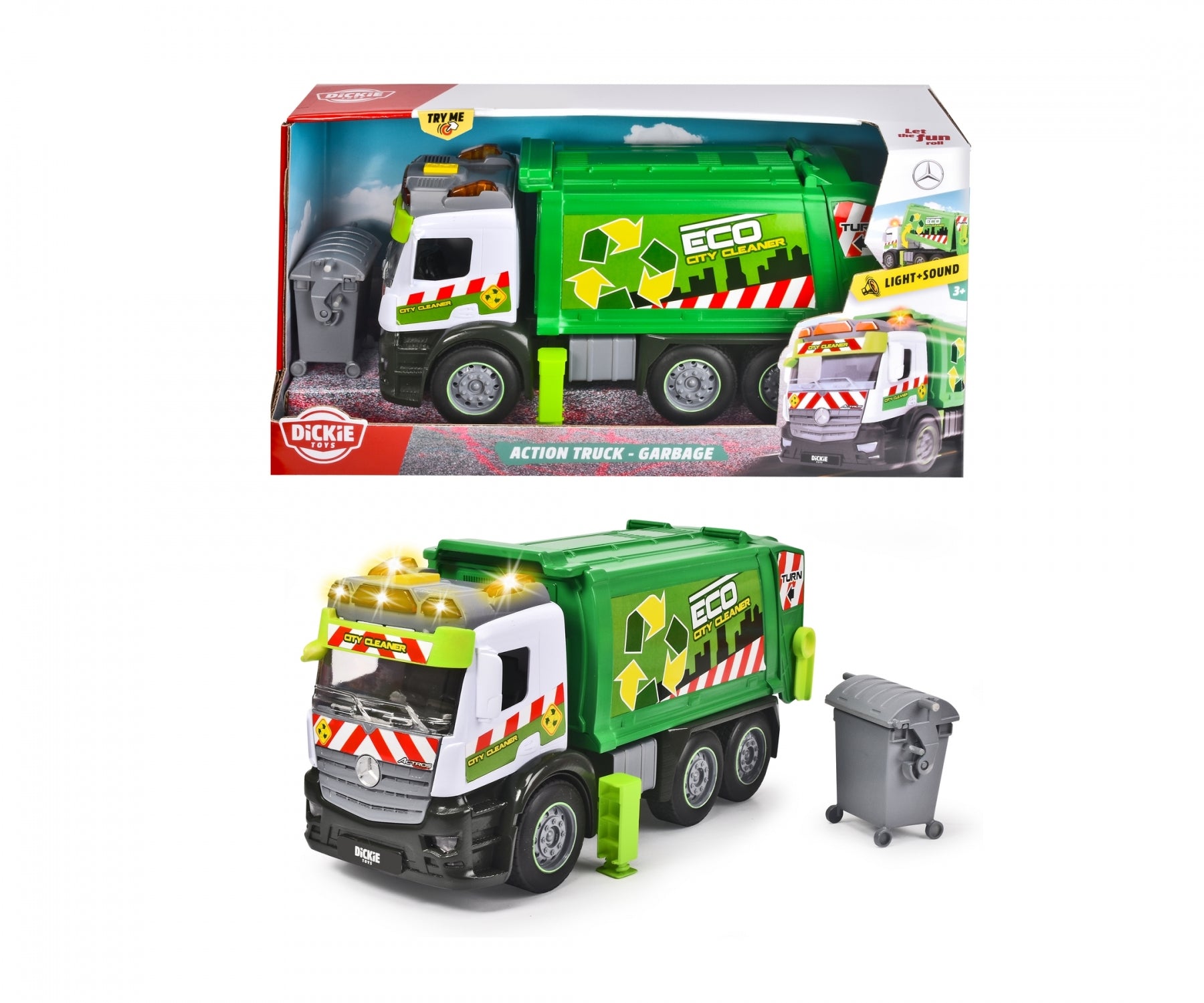 Dickie Action Garbage / Rubbish Action Truck Light And Sound