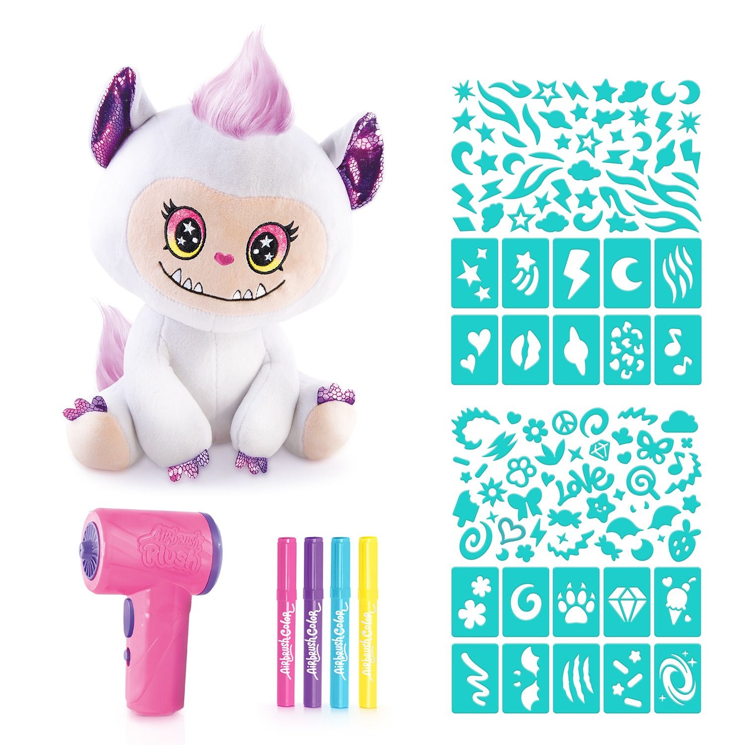 Airbrush Plush Cutie Monster Colour Wash And Repeat Playset