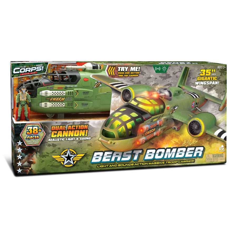 The Corps! Beast Bomber Troop Carrier Plane With Lights And Sounds