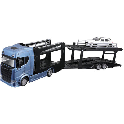 Burago Haulers Multicar Car Carrier Truck C/W Car