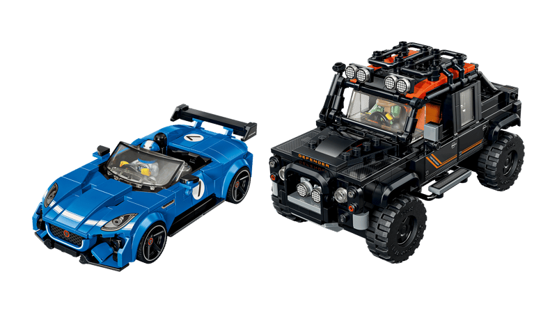 Lego Speed Champions 77264 Jaguar F Type Project 7 And Land Rover Defender Classic