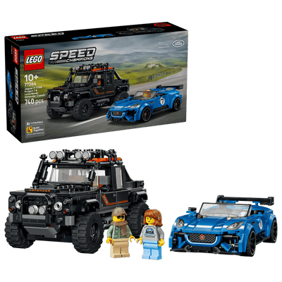 Lego Speed Champions 77264 Jaguar F Type Project 7 And Land Rover Defender Classic